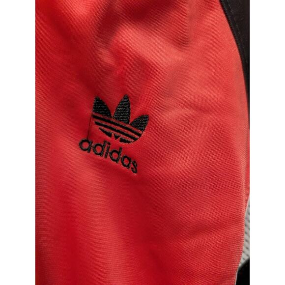 Adidas Jacket Vintage Retro Red Tracksuit Top Oldschool Training Jacket Womens L - Picture 2 of 10